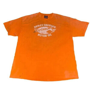 Orange Harley Davidson shirt men’s XL Omaha Nebraska Fair Condition